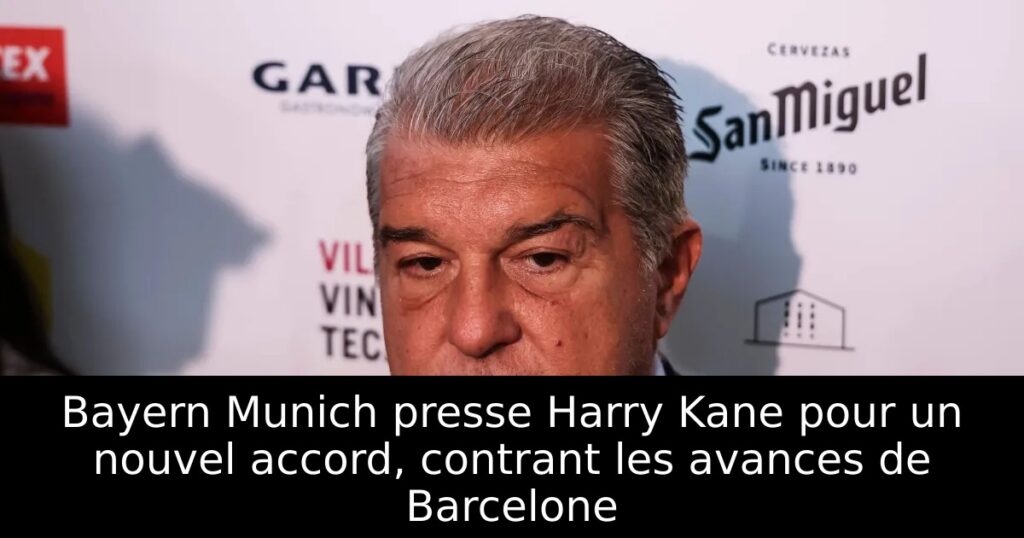 Bayern Munich presse Harry Kane pour un nouvel accord, contrant les avances de Barcelone