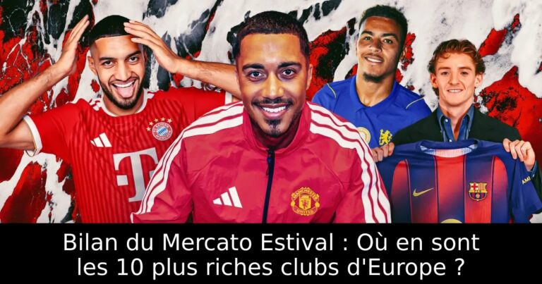 Bilan du Mercato Estival : Où en sont les 10 plus riches clubs d'Europe ?