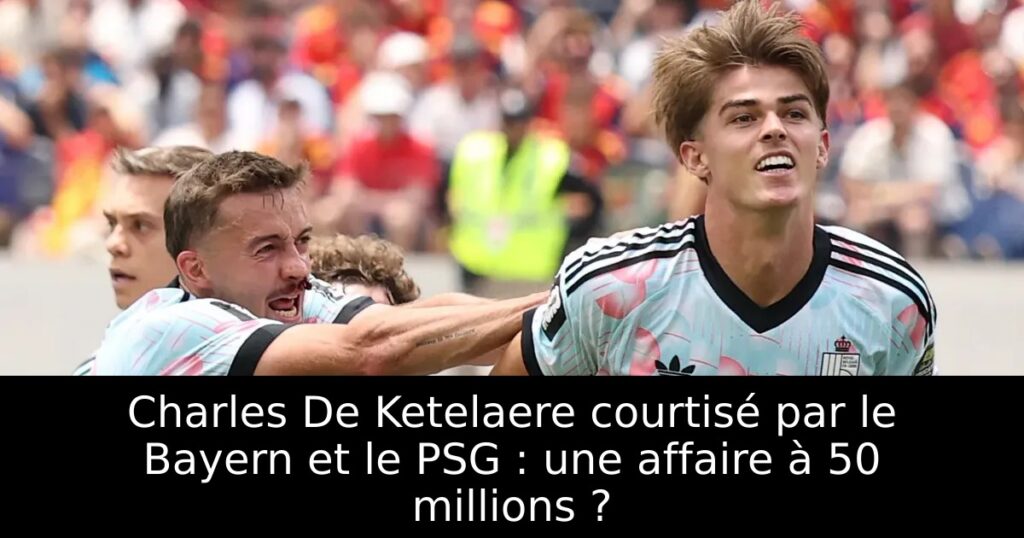 Charles De Ketelaere courtisé par le Bayern et le PSG : une affaire à 50 millions ?