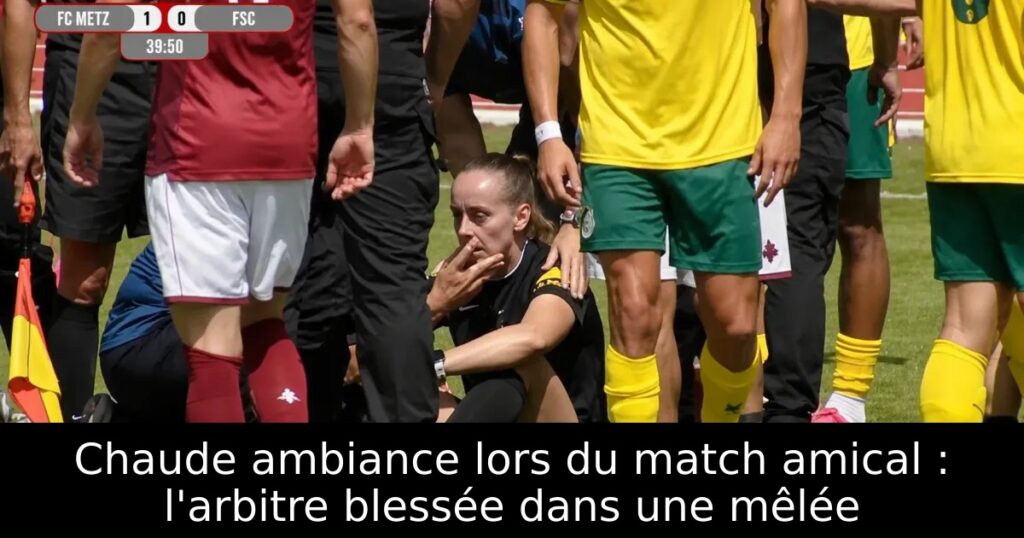 Chaude ambiance lors du match amical : l&rsquo;arbitre blessée dans une mêlée