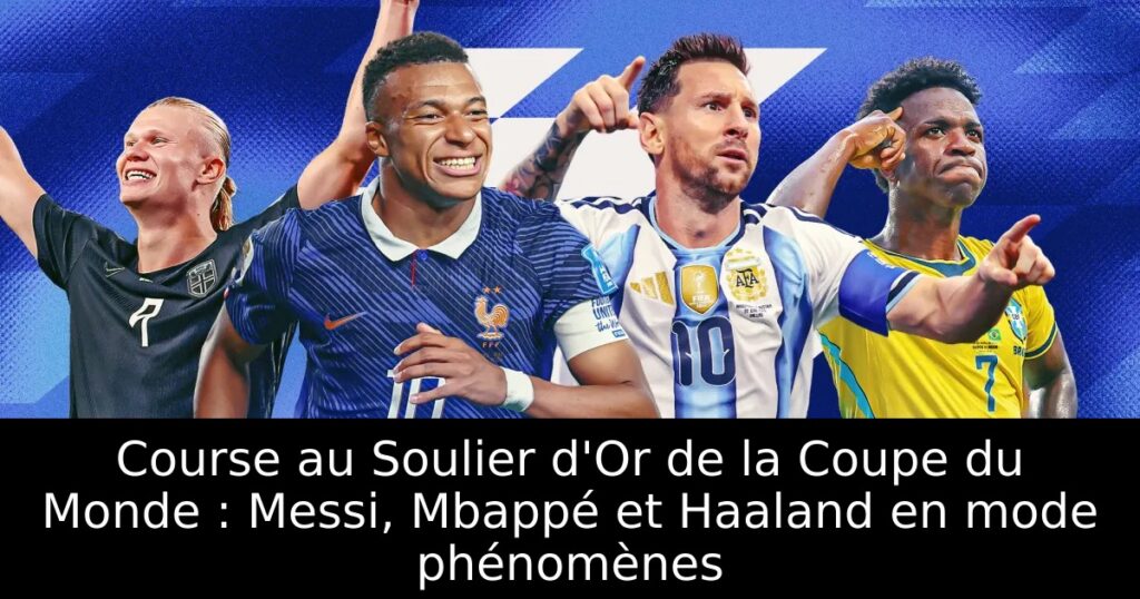Course au Soulier d&rsquo;Or de la Coupe du Monde : Messi, Mbappé et Haaland en mode phénomènes