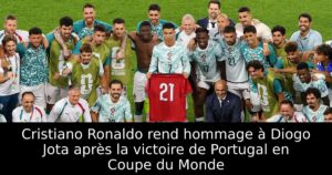 Cristiano Ronaldo rend hommage à Diogo Jota après la victoire de Portugal en Coupe du Monde