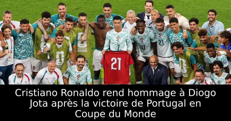 Cristiano Ronaldo rend hommage à Diogo Jota après la victoire de Portugal en Coupe du Monde