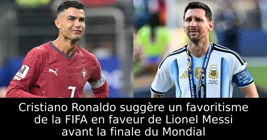Cristiano Ronaldo suggère un favoritisme de la FIFA en faveur de Lionel Messi avant la finale du Mondial