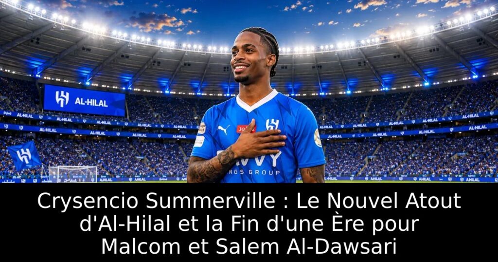 Crysencio Summerville : Le Nouvel Atout d&rsquo;Al-Hilal et la Fin d&rsquo;une Ère pour Malcom et Salem Al-Dawsari