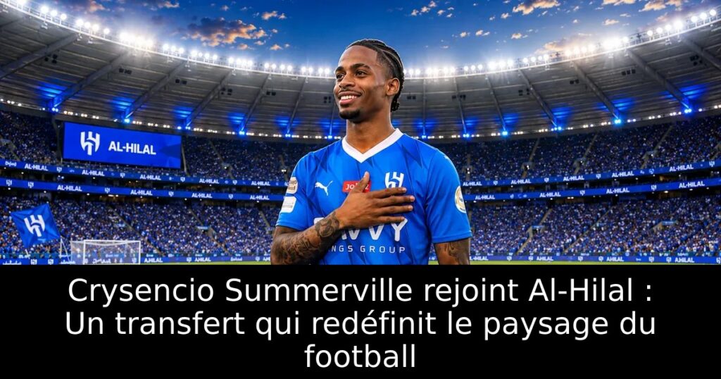 Crysencio Summerville rejoint Al-Hilal : Un transfert qui redéfinit le paysage du football