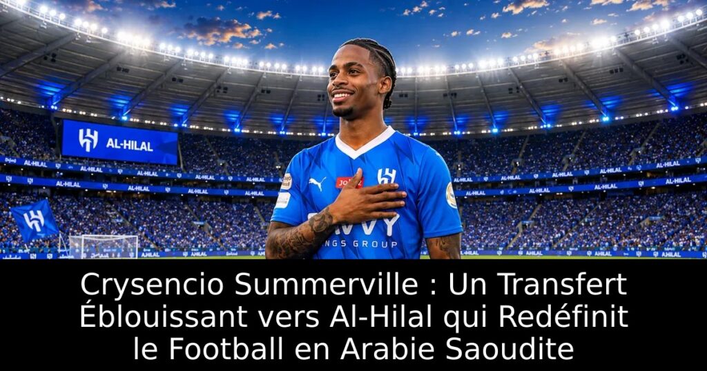 Crysencio Summerville : Un Transfert Éblouissant vers Al-Hilal qui Redéfinit le Football en Arabie Saoudite