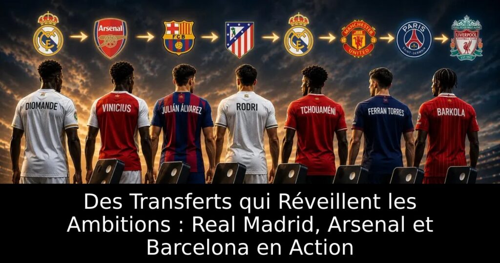 Des Transferts qui Réveillent les Ambitions : Real Madrid, Arsenal et Barcelona en Action