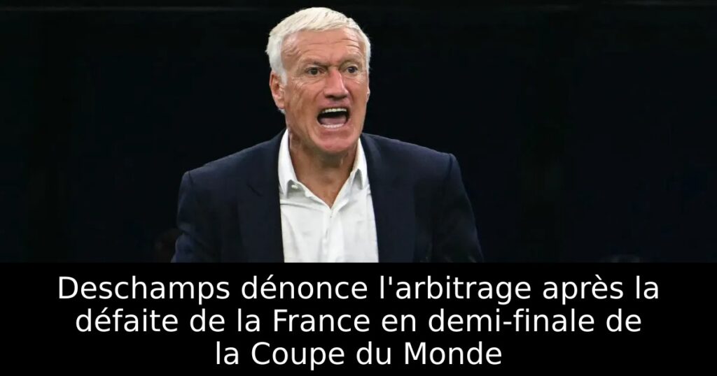 Deschamps dénonce l&rsquo;arbitrage après la défaite de la France en demi-finale de la Coupe du Monde