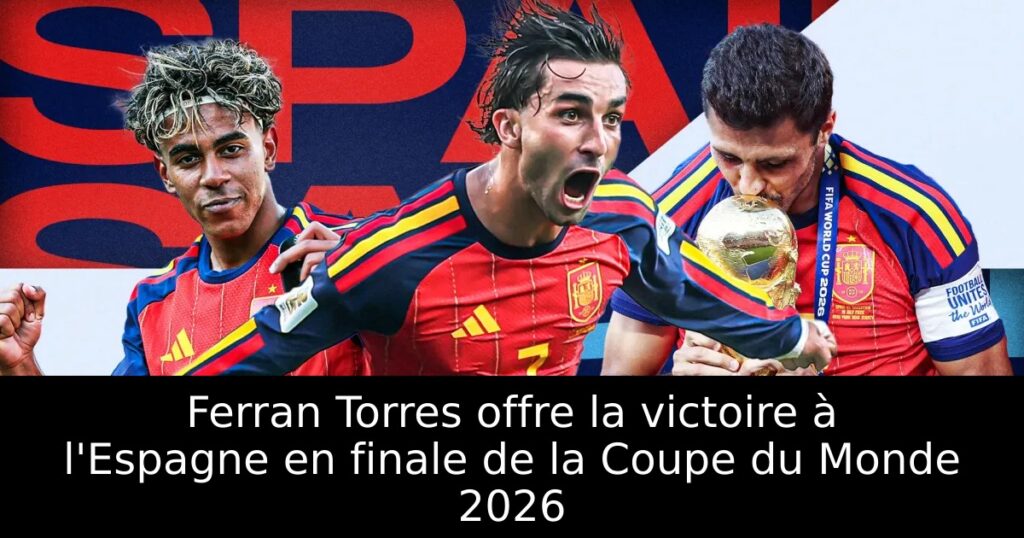 Ferran Torres offre la victoire à l&rsquo;Espagne en finale de la Coupe du Monde 2026