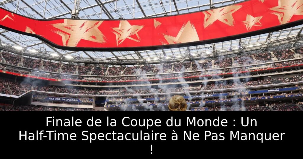Finale de la Coupe du Monde : Un Half-Time Spectaculaire à Ne Pas Manquer !