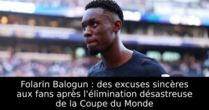 Folarin Balogun : des excuses sincères aux fans après l&rsquo;élimination désastreuse de la Coupe du Monde