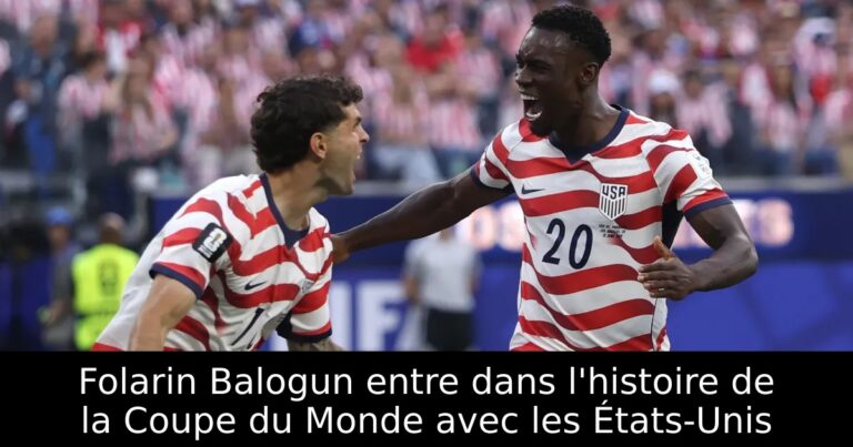 Folarin Balogun entre dans l'histoire de la Coupe du Monde avec les États-Unis