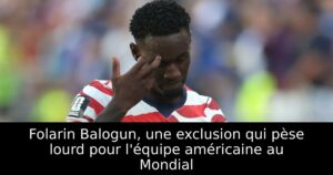 Folarin Balogun, une exclusion qui pèse lourd pour l&rsquo;équipe américaine au Mondial