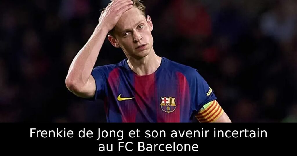 Frenkie de Jong et son avenir incertain au FC Barcelone
