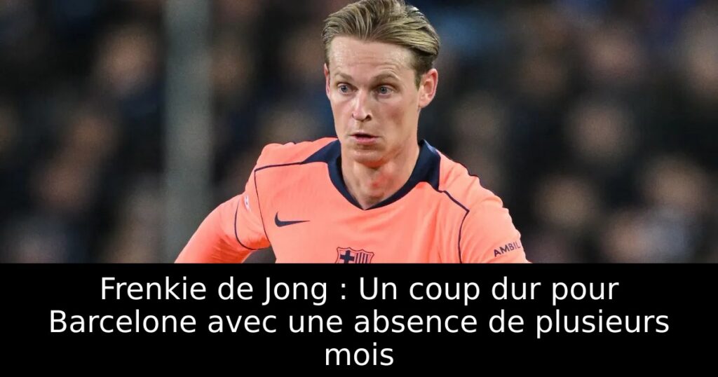 Frenkie de Jong : Un coup dur pour Barcelone avec une absence de plusieurs mois
