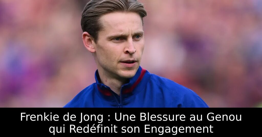 Frenkie de Jong : Une Blessure au Genou qui Redéfinit son Engagement