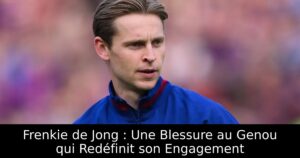 Frenkie de Jong : Une Blessure au Genou qui Redéfinit son Engagement