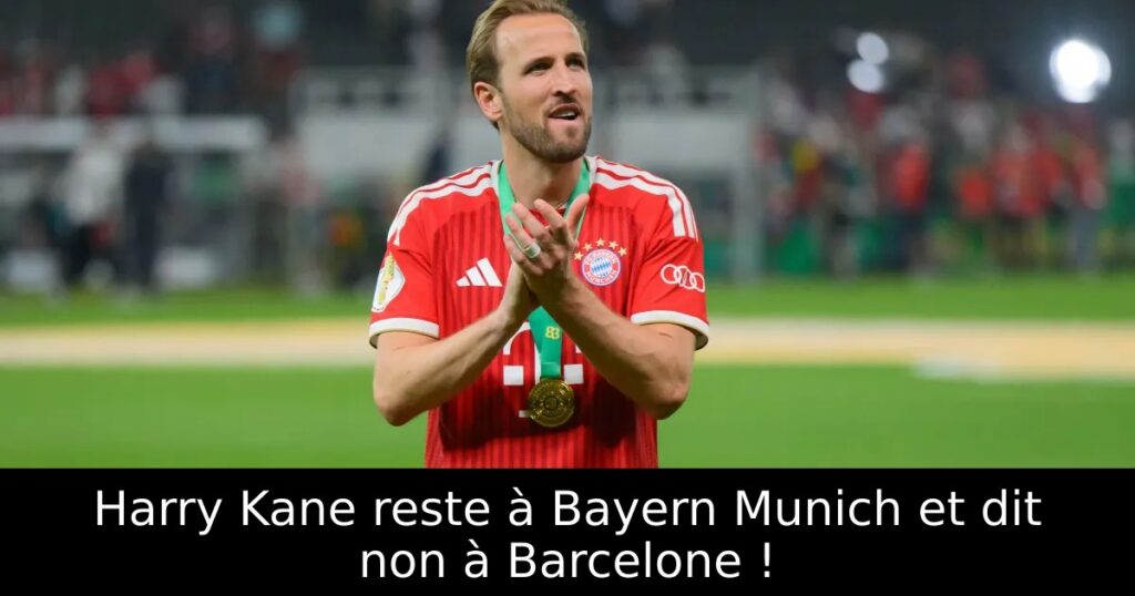 Harry Kane reste à Bayern Munich et dit non à Barcelone !