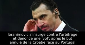 Ibrahimovic s&rsquo;insurge contre l&rsquo;arbitrage et dénonce une &lsquo;vol&rsquo;, après le but annulé de la Croatie face au Portugal