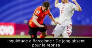 Inquiétude à Barcelone : De Jong absent pour la reprise