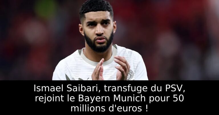 Ismael Saibari, transfuge du PSV, rejoint le Bayern Munich pour 50 millions d'euros !