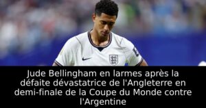 Jude Bellingham en larmes après la défaite dévastatrice de l&rsquo;Angleterre en demi-finale de la Coupe du Monde contre l&rsquo;Argentine