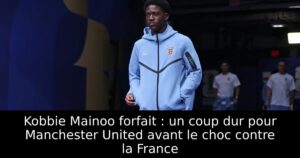 Kobbie Mainoo forfait : un coup dur pour Manchester United avant le choc contre la France