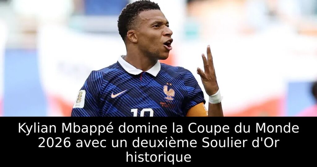 Kylian Mbappé domine la Coupe du Monde 2026 avec un deuxième Soulier d&rsquo;Or historique