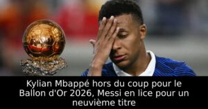 Kylian Mbappé hors du coup pour le Ballon d&rsquo;Or 2026, Messi en lice pour un neuvième titre