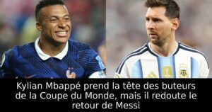 Kylian Mbappé prend la tête des buteurs de la Coupe du Monde, mais il redoute le retour de Messi