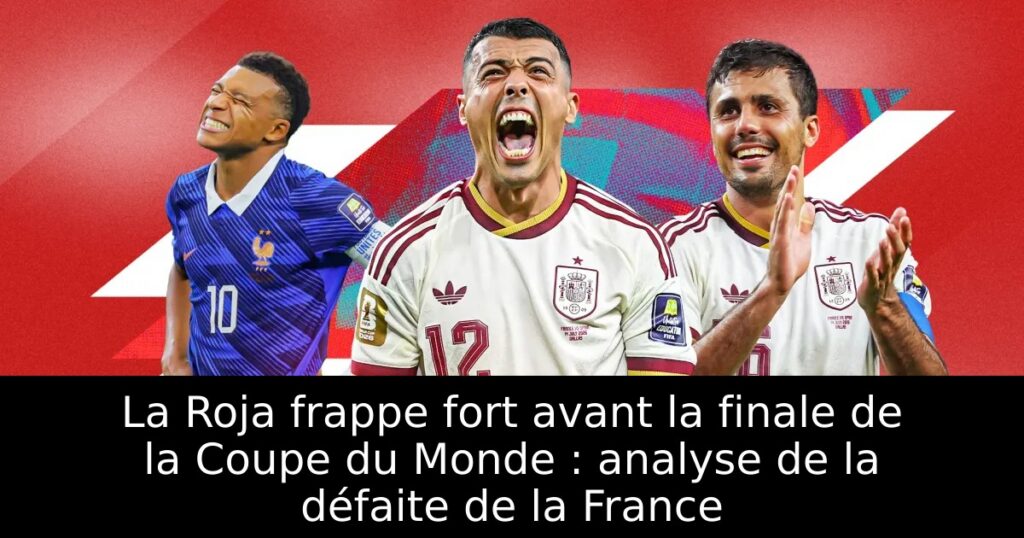 La Roja frappe fort avant la finale de la Coupe du Monde : analyse de la défaite de la France