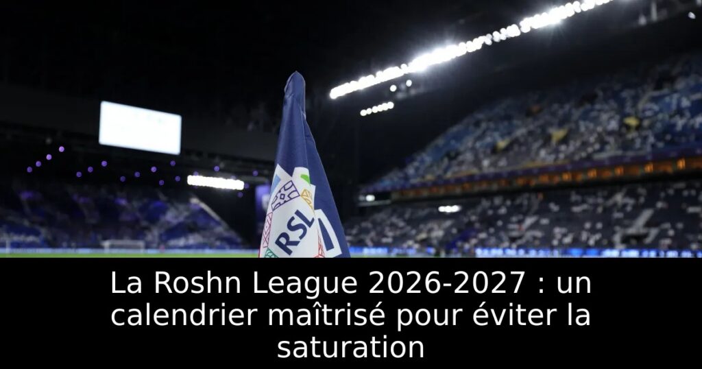 La Roshn League 2026-2027 : un calendrier maîtrisé pour éviter la saturation