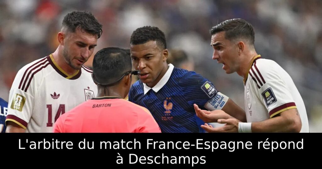 L&rsquo;arbitre du match France-Espagne répond à Deschamps