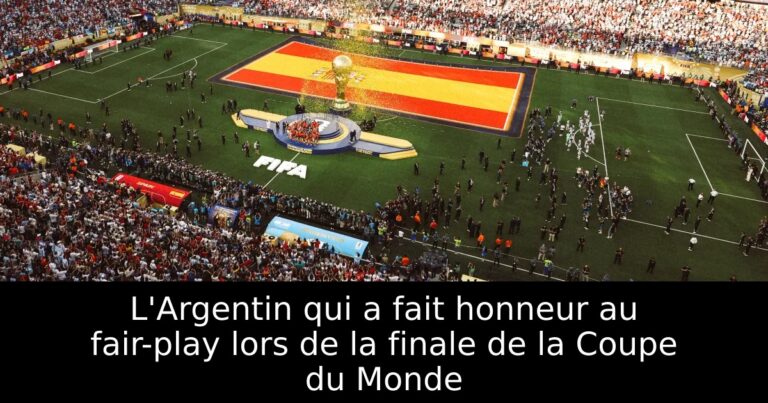 L'Argentin qui a fait honneur au fair-play lors de la finale de la Coupe du Monde