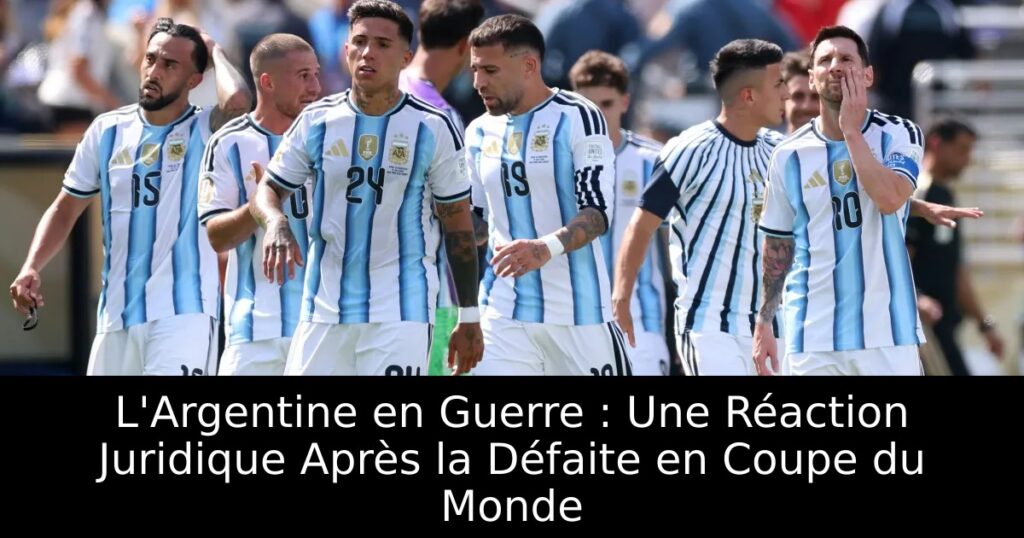 L&rsquo;Argentine en Guerre : Une Réaction Juridique Après la Défaite en Coupe du Monde