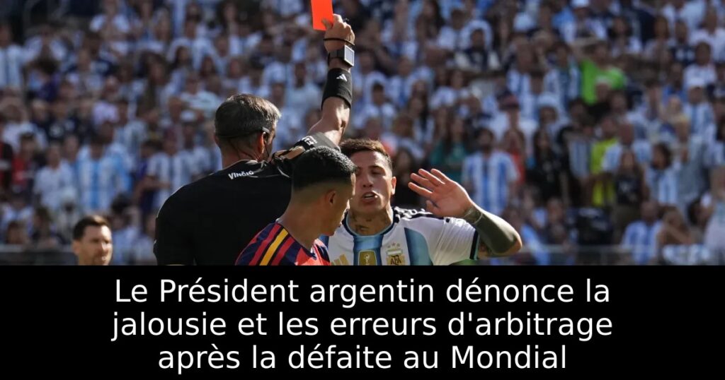 Le Président argentin dénonce la jalousie et les erreurs d&rsquo;arbitrage après la défaite au Mondial