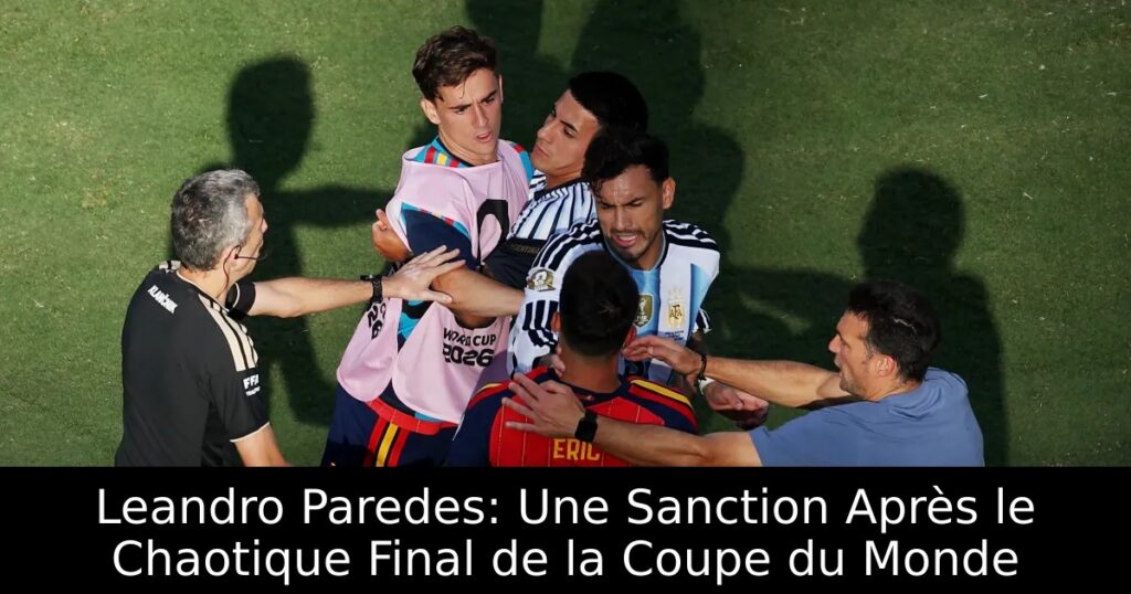 Leandro Paredes: Une Sanction Après le Chaotique Final de la Coupe du Monde