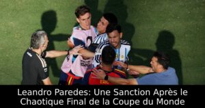 Leandro Paredes: Une Sanction Après le Chaotique Final de la Coupe du Monde
