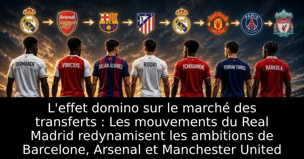 L&rsquo;effet domino sur le marché des transferts : Les mouvements du Real Madrid redynamisent les ambitions de Barcelone, Arsenal et Manchester United