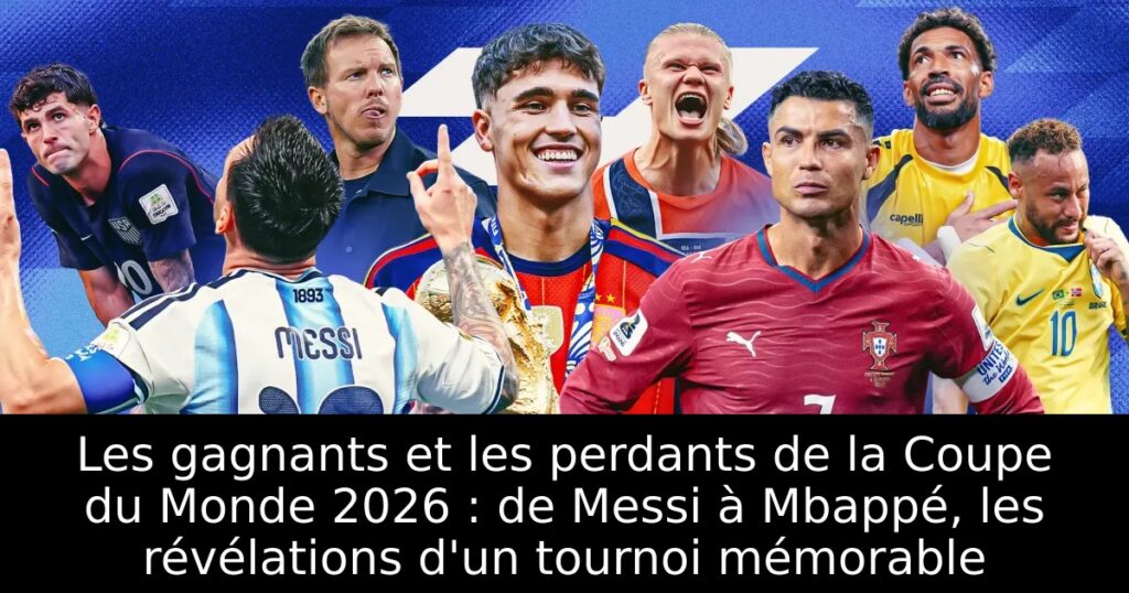 Les gagnants et les perdants de la Coupe du Monde 2026 : de Messi à Mbappé, les révélations d&rsquo;un tournoi mémorable