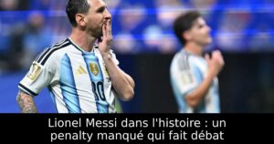 Lionel Messi dans l&rsquo;histoire : un penalty manqué qui fait débat