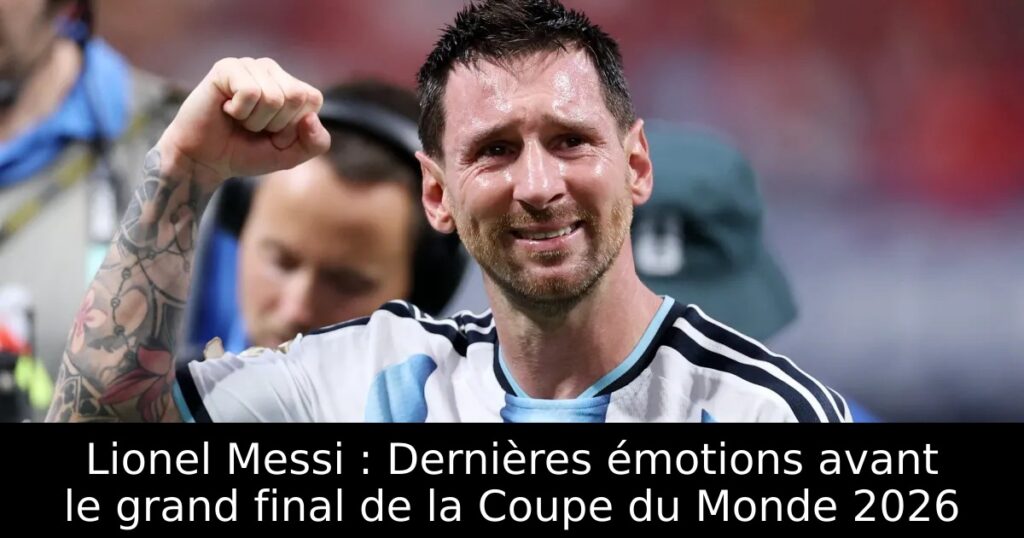 Lionel Messi : Dernières émotions avant le grand final de la Coupe du Monde 2026
