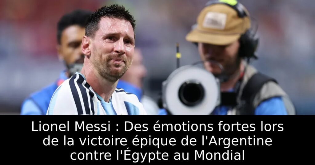Lionel Messi : Des émotions fortes lors de la victoire épique de l&rsquo;Argentine contre l&rsquo;Égypte au Mondial