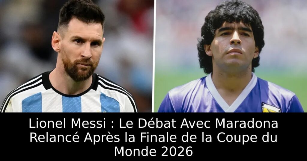 Lionel Messi : Le Débat Avec Maradona Relancé Après la Finale de la Coupe du Monde 2026