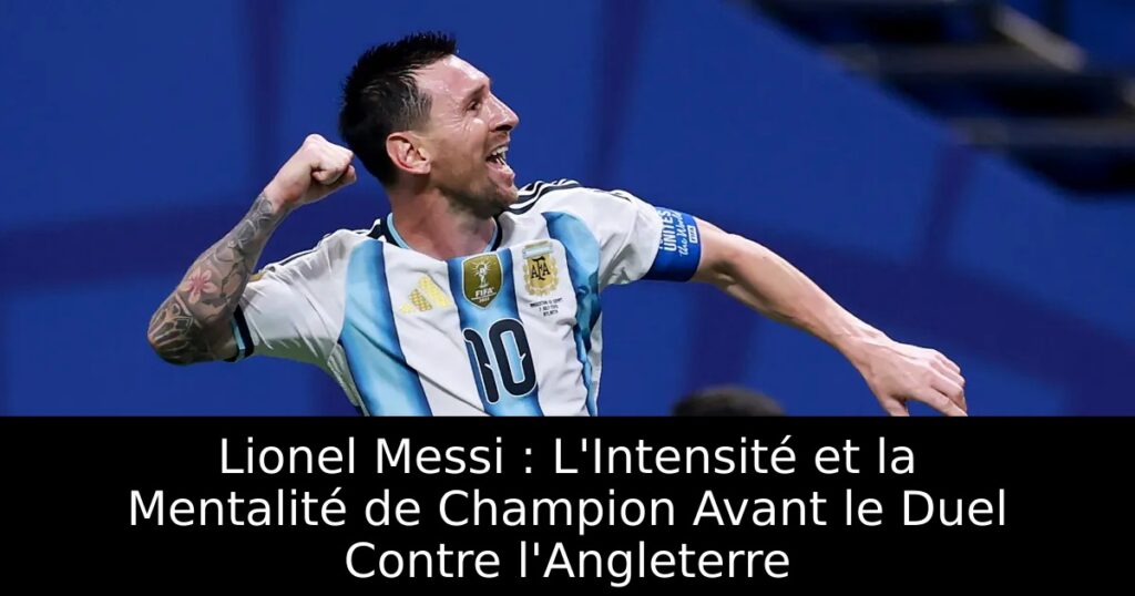 Lionel Messi : L&rsquo;Intensité et la Mentalité de Champion Avant le Duel Contre l&rsquo;Angleterre