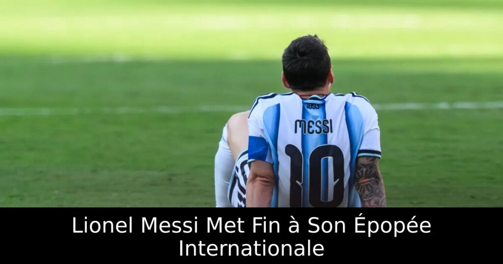 Lionel Messi Met Fin à Son Épopée Internationale