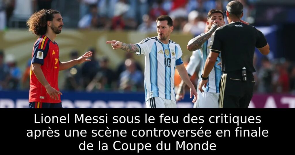 Lionel Messi sous le feu des critiques après une scène controversée en finale de la Coupe du Monde