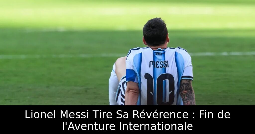 Lionel Messi Tire Sa Révérence : Fin de l&rsquo;Aventure Internationale