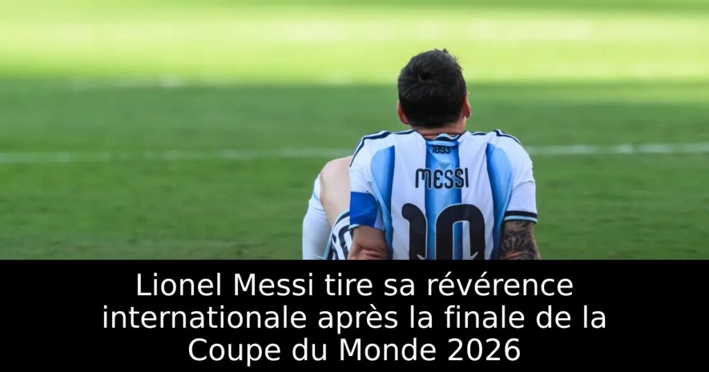 Lionel Messi tire sa révérence internationale après la finale de la Coupe du Monde 2026